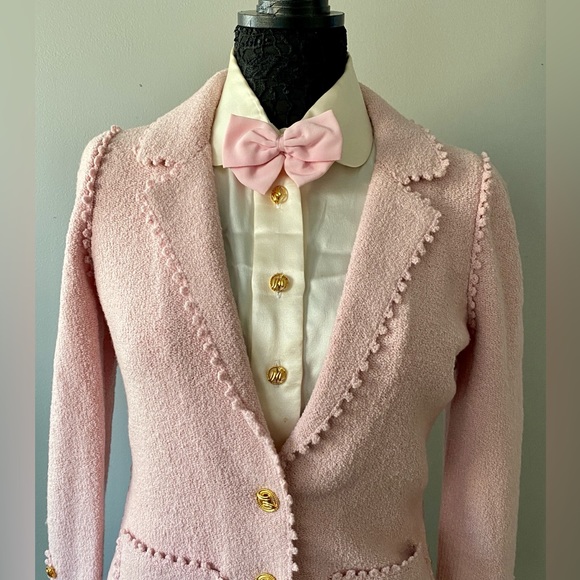 Vintage Adolfo Women’s Boucle Suit With Silk Blouse. EUC. - Picture 3 of 8